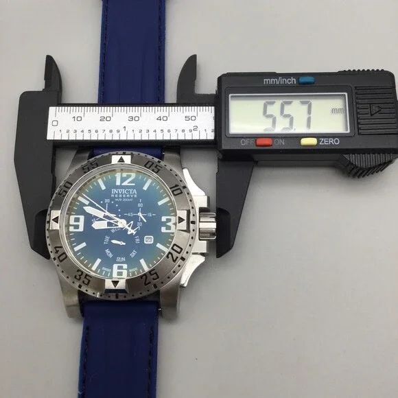 Invicta Reserve Excursion Chronograph Watch Men 54mm Silver Tone New battery